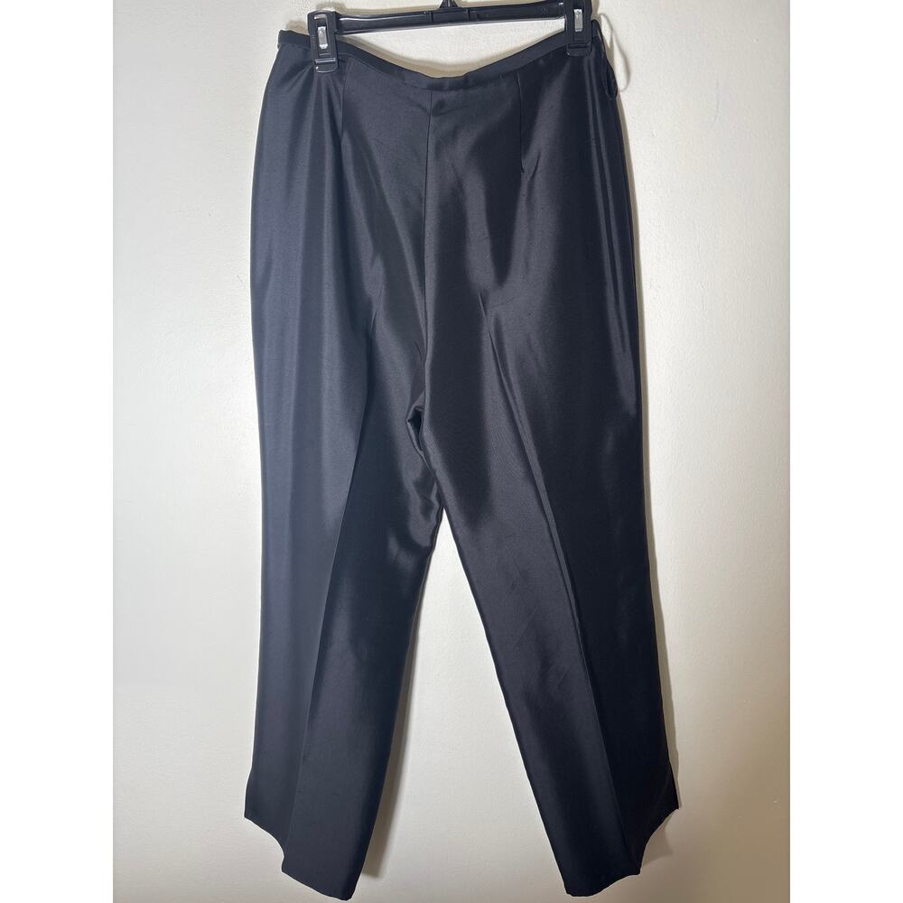 Kay Unger Black 100% Silk Dress Pant Sz 10 - Picture 3 of 3